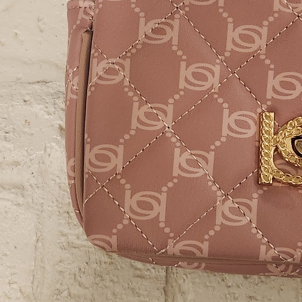 Bebe Pink Quilted Chain Shoulder Bag Liv Style - Picture 3 of 11